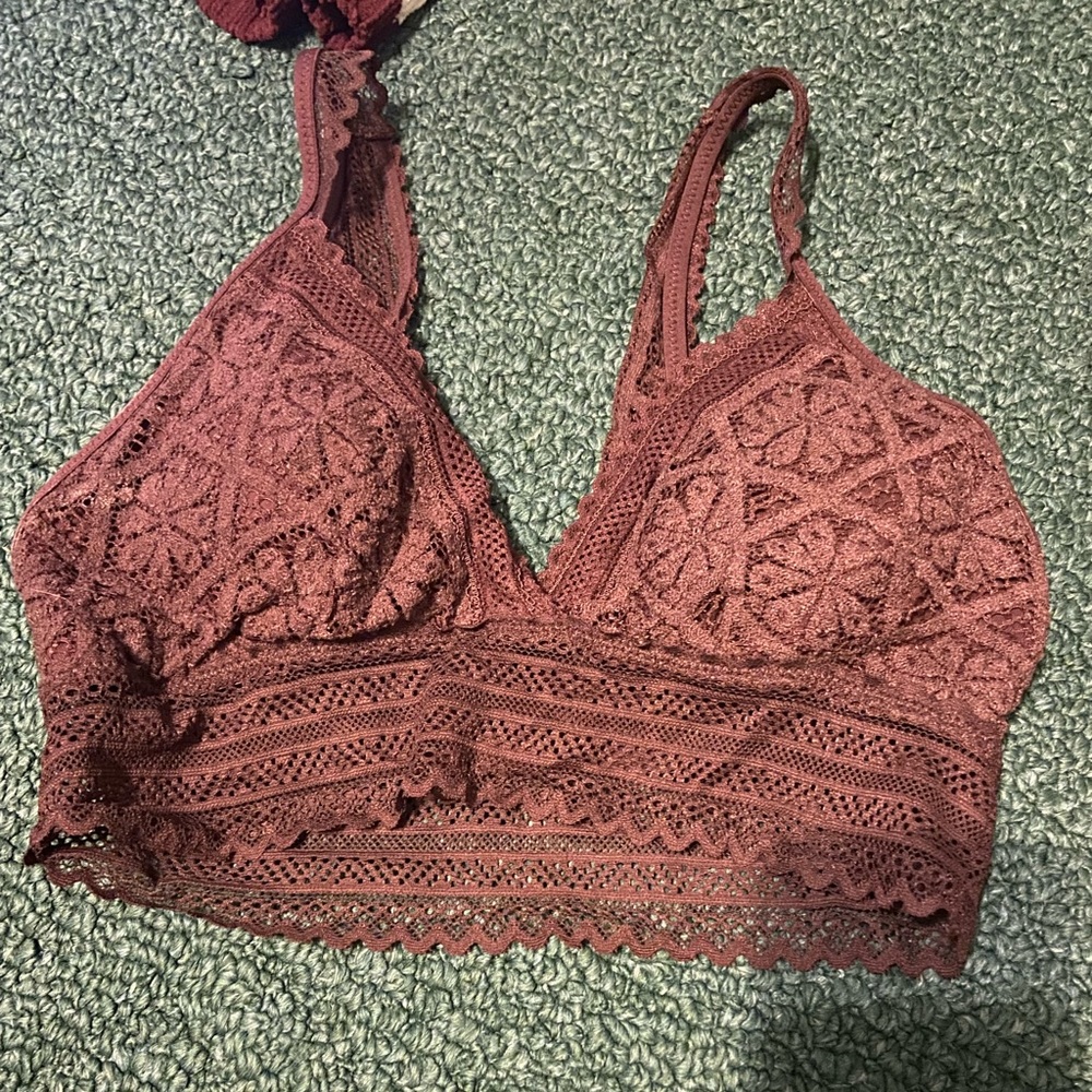 Aerie brown Aztec lace bralette